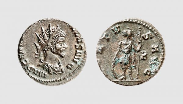 Empire. Quintillus. Rome. AD 270. Æ Antoninianus (2.88g, 6h). Cohen 73; RIC 35. Lightly toned. Some green deposits. Choice extremely fine. From a private collection, acquired from Tradart, Brussels, 2003