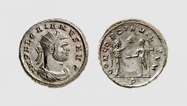 Empire. Florian. Cyzicus. AD 276. Æ Antoninianus (3.84g, 12h). Cohen 15; RIC 116. Lightly toned. Choice extremely fine. From a private collection; Frank Sternberg 2000 (35) lot 735