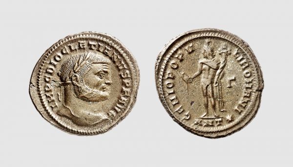 Empire. Diocletian. Antioch. AD 302-303 AD. Æ Follis (10.44g, 6h). RIC 56a. Light brown patina. Good very fine. From a private collection, acquired from Tradart, Brussels, 1996