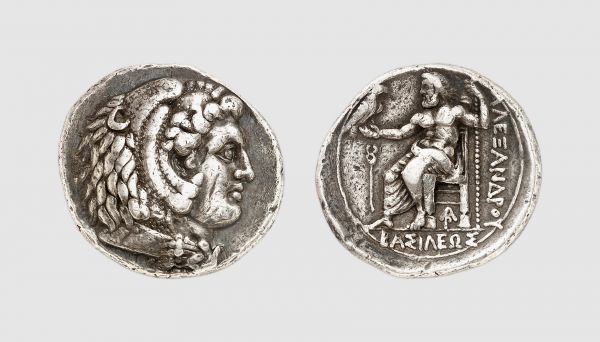 Macedon. Alexander the Great. Aradus. 328-320 BC. AR Tetradrachm (17.12g, 5h). Müller 1370; Price 3332. Old cabinet tone. Good very fine. From a private collection; acquired from Art Antique (Jean-Pierre Kemmel), Reims, 1985