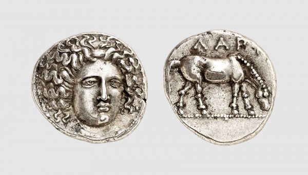 Thessaly. Larissa. Early to mid 4th century BC. AR Drachm (5.69g, 9h). BCD 237; Lorber -. Lightly toned. A lovely coin. Choice extremely fine. From a private collection