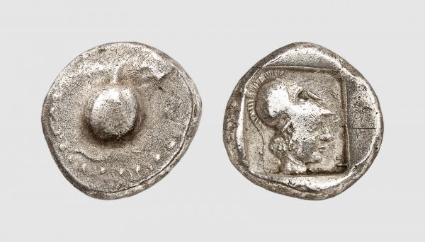 Pamphylia. Side. 460-430 BC. AR Stater (10.57g). Atlan 24; SNG Paris 626. Lightly toned. Struck from usual worn dies. Good very fine. From a private collection