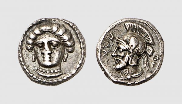 Cilicia. Tarsus. 378-372 BC. AR Obol (0.79g, 4h). SNG France 305; SNG Levante 89 (this coin). Old cabinet tone. A lovely coin. Good very fine. From a private collection; former Edoardo Levante (1932-2007) collection