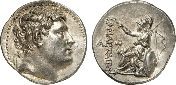 MYSIA, Attalos Circa 263-250 BC. AR Tetradrachm (17.03g). Pergamon mint. Laureate head of Philetairos right. Rev. Athena enthroned left, holding shield and spear, crowning dynastic name. Westermark Group IVa; SNG France -. Lightly toned. Good extremely fine