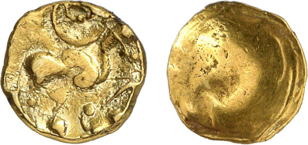 GAUL, Carnutes, AV ¼ Stater (1st century BC), Chartres area (2.02g). DT 2546 var. Very Fine. From a gentleman's collection