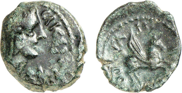 GAUL, Carnutes, Æ Bronze (1st century BC), Chartres area (2.92g). DT 2576. Choice Extremely Fine. From a gentleman's collection