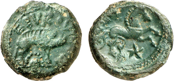 GAUL, Aulerci Eburovices, Æ Bronze (1st century BC), Evreux area (4.97g). DT 2430. Extemely Fine. From a gentleman's collection