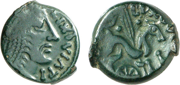 GAUL, Lexovii, Æ Bronze (1st century BC), Lisieux area (2.62g). DT 2488. Very Fine. From a gentleman's collection