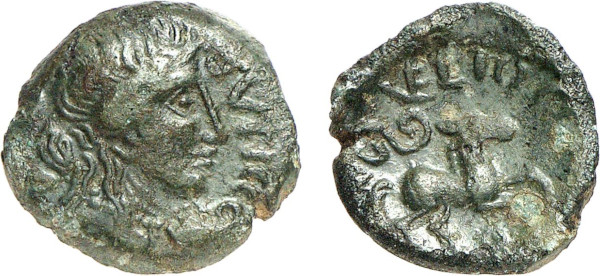 GAUL, Veliocassi, Æ Bronze (1st century BC), Rouen area (2.71g). DT 651. Very Fine. From a gentleman's collection