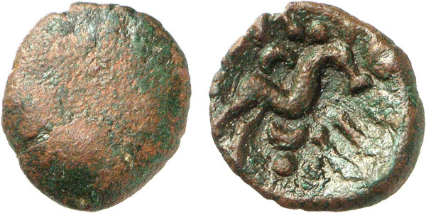 GAUL, Ambiani, AV Stater (1st century BC), Amiens area (3.26g). DT 243. Very Fine. From a gentleman's collection