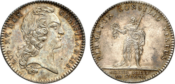 France, Louis XV (1715-1774), Order of St. Louis (Silver, 30 mm). Feuardent 1638. Extremely Fine.