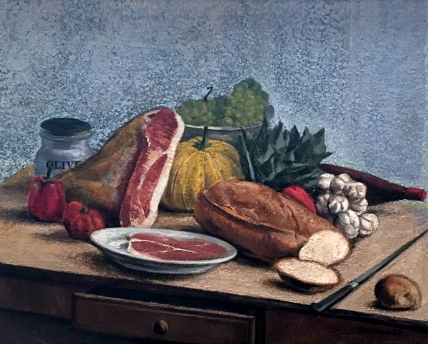 WALLET, TAF (1902-2001). Le pain croute. Oil on canvas, signed lower right. 92 x 73 cm