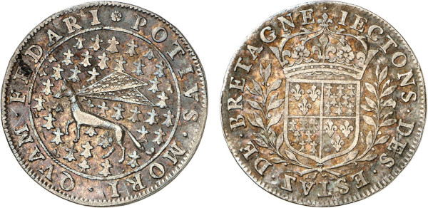 France, Etats de Bretagne (1657-1675) (Silver, 27 mm). Feuardent cfr. 8706. Extremely Fine.