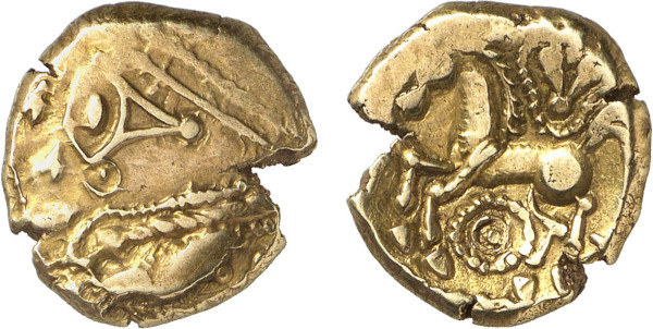 GAUL, Remi, AV Stater (2nd century BC), Reims area (6.08g). DT 173. Choice Extremely Fine. From a gentleman's collection