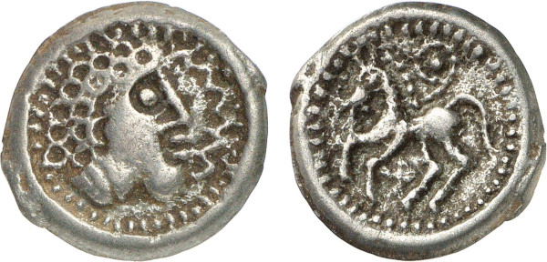 GAUL, Suessiones, Æ Potin (1st century BC), Soissons area (3.60g). DT 216. Very Fine. From a gentleman's collection