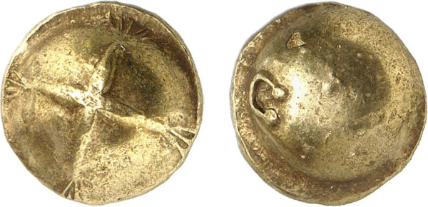 GAUL, Suessiones, AV Stater (1st century BC), Soissons area (7.06g). DT 2539. Very Fine. From a gentleman's collection