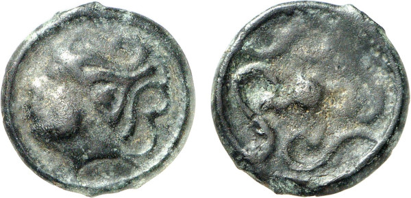 GAUL, Durocassi, Æ Bronze (1st century BC), Dreux area (3.45g). DT 2630. Fine. From a gentleman's collection
