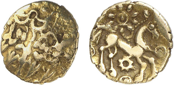 BRITANNIA, Atrebates and Regni, AV ¼ Stater (1st century BC) (1.28g). Very Fine. From a gentleman's collection
