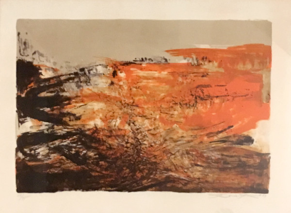 ZAO, WOU-KI (1920-2013). Untitled, 1969. Lithograph in colors, numbered (59/95), signed and dated. 43 x 62 cm. Agerup 201