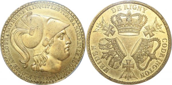 France Medal Russia Nicolas I Battle Navarino 1827 Diakov PCGS MS63