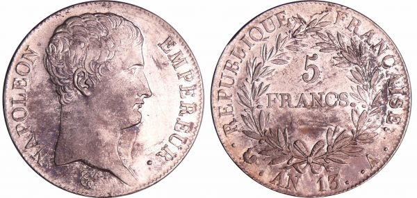 Napoléon 1er (1804-1814) - 5 francs An 13 A (Paris) (REF: Ga.580-F.303)