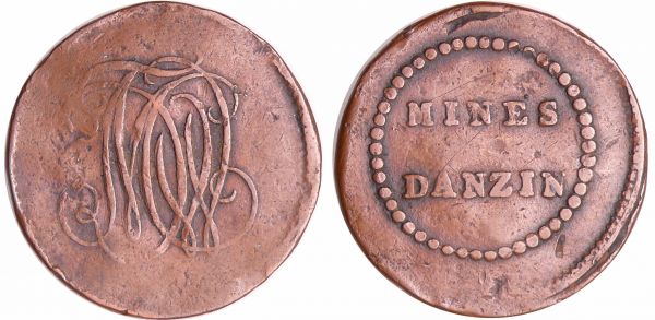 Louis XVIII (1815-1824) - Mines d'Anzin A/ MINES D'ANZIN. R/ Monogramme. (REF: Maz.781)