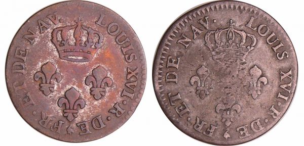 Cayenne (Guyane) - Louis XVI (1774-1793) - 2 sous 1782 A (Paris) (REF: Lecompte.13)