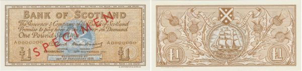 Ecosse - Bank of Scotland, 1 pound, 16th November 1961 