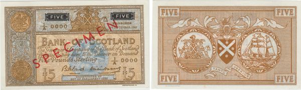 Ecosse - Bank of Scotland, 5 pounds, 14th September 1961 