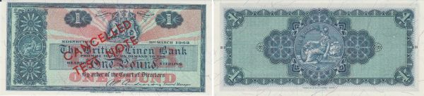 Ecosse - The British Linen Bank, 1 pound, 31st March 1962 
