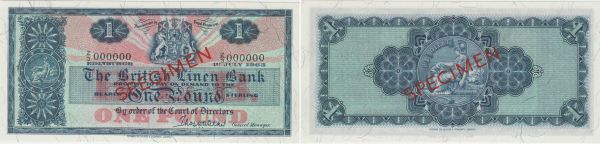 Ecosse - The British Linen Bank, 1 pound, 1st July 1963 