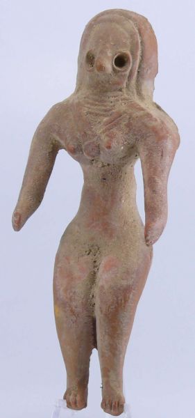 Vallée de l'Indus - Buste Merghar - 3000-2000 av. J.-C. Statuette Merghare représentant une femme assise. Pas de trace de restauration. 120 mm de longueur.