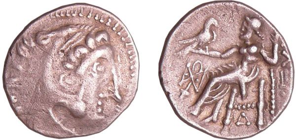 Celtes de l'est - Imitation du drachme de Philippe III (150-50 av. J.-C.) A/ Reste de tête à droite.  R/ Zeus assis à gauche. (REF: LT.9646-KO.942-Pink.591)