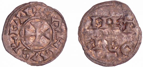 Charles III Le Simple (898-923) - Obole (Melle) A/ + CARLVS REX I Croix. R/ METALO sur deux lignes. (REF: Nou.34c)