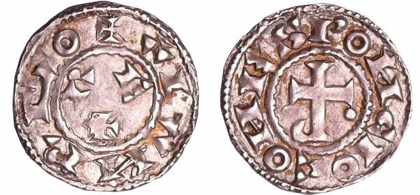 Languedoc - Comté de Toulouse - Pons et le roi Henri I - Denier Pons et le roi Henri I (1037-1060). A/ +AIANRICO dans le champ REX. R/ PONCIO COMES Croix chrismée. (REF: Bd.707 (30f)-Dy.29-Roberts.4206)