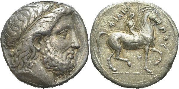Macedonian Kingdom. Philip II, 359-336. Tetradrachm 348-342, Pella. Le Rider 172. AR. 14.42 g. VF  Ex. From a Swiss collection formed in the 1960-70's, mostly purchased from UBS, CS and Münzen & Medaillen AG.