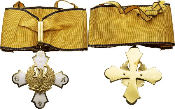 Order of the Phoenix (instituted 1926). Commander's badge in gilt bronze and enamel, Republican type without crown, 58x61 mm (without ring). Romanoff 55; Klenau 5240. BR. XF
With neck ribbon.