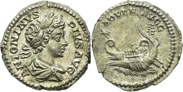 Caracalla, 198-217. Denarius 201-206, Rome. RIC 120. AR. 3.31 g. UNC  