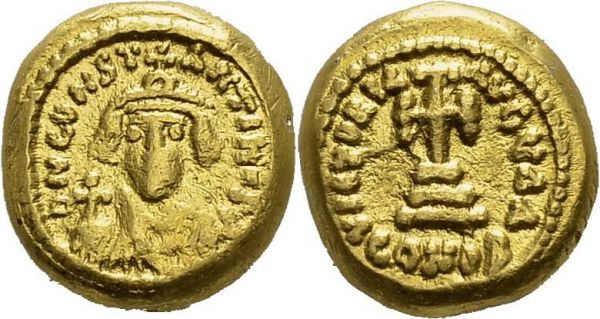 Constans II, 641-668. Solidus 642-643, Carthage. DOC 107. AU. 4.28 g. AU 