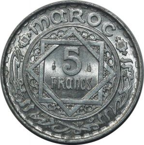 1370 Morocco 5 Francs